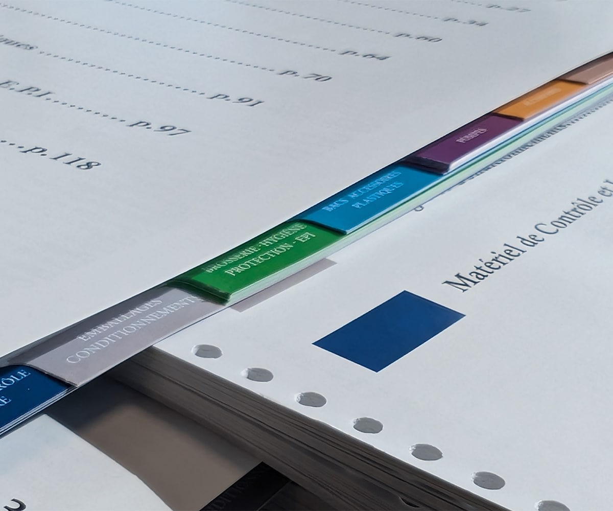 impression catalogue produits a onglets efficace montpellier
