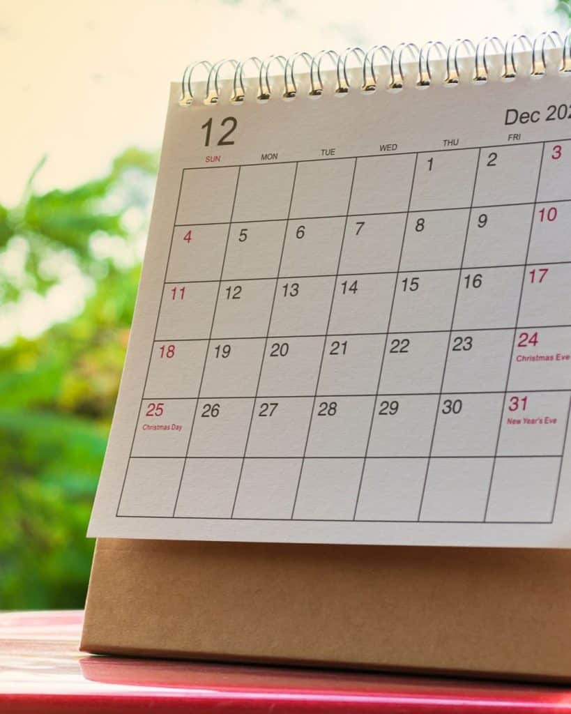 calendriers chevalets